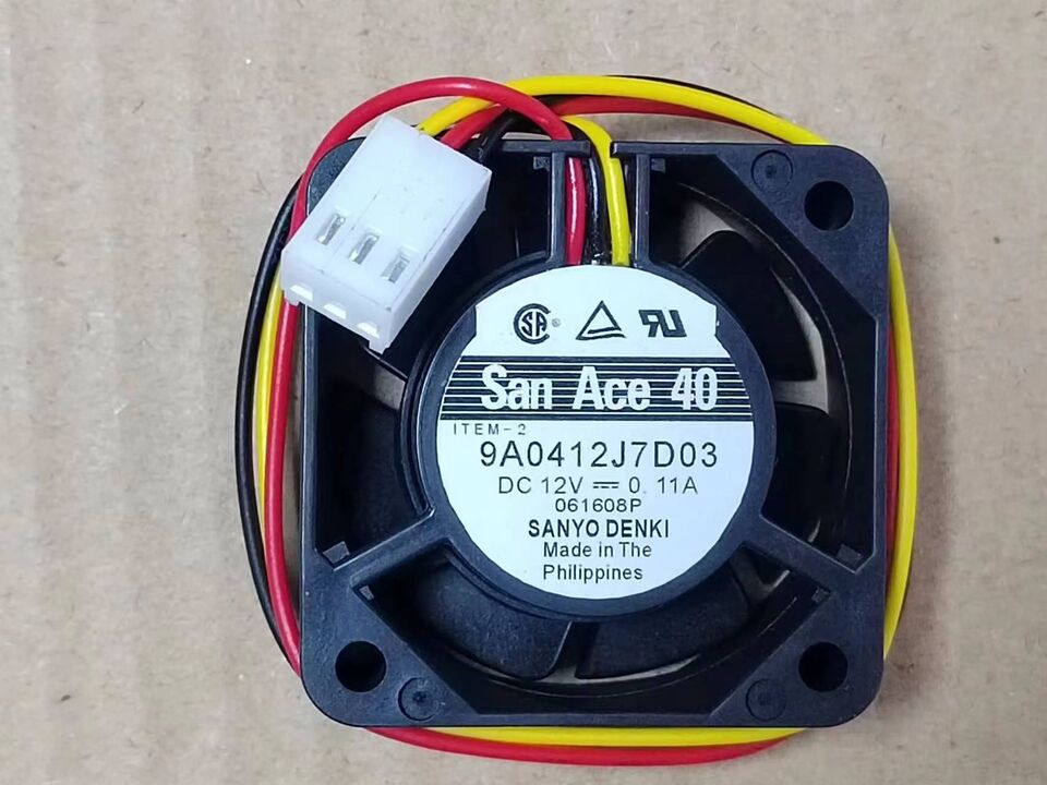 new 1pc Double Ball 3-wire Cooling Fan 9A0412J7D03 DC12V 0.11A 4015 4CM - LAN(VERTICAL)