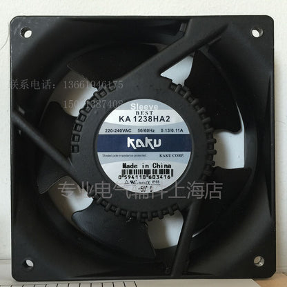 new 1PC metal axial flow waterproof cooling fan KA1238HA2 AC220V 120*120*38mm - PLASTICMATE