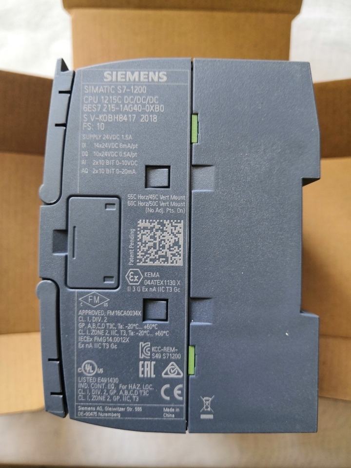 new 1PC  Siemens 6ES7 215-1AG40-0XB0 6ES7215-1AG40-0XB0 Module ping