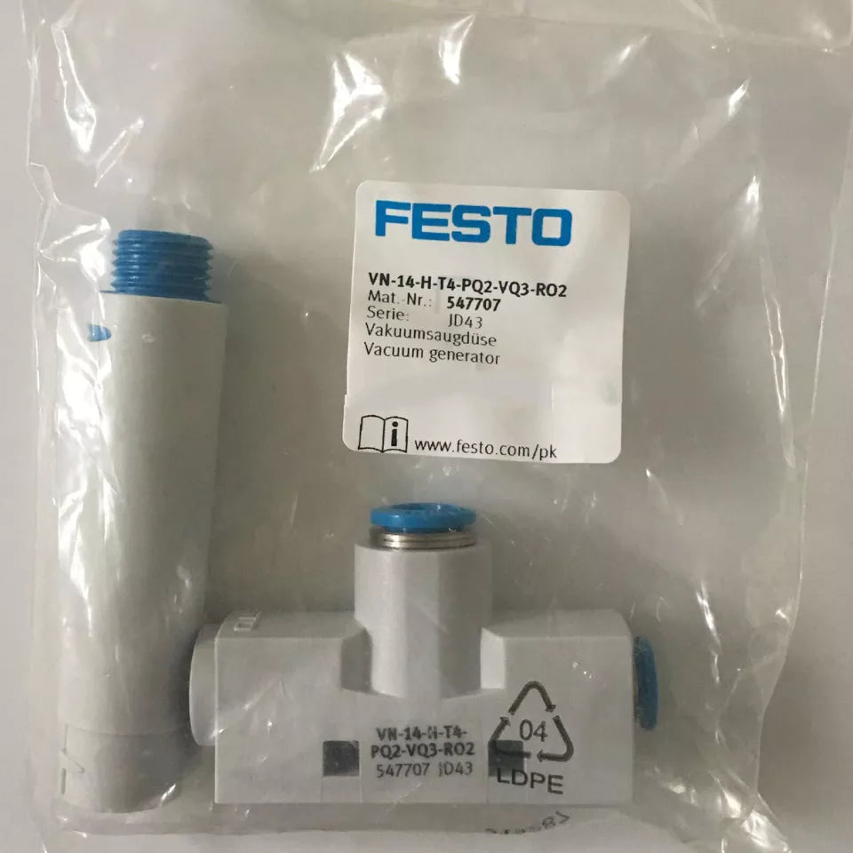 new Festo VN-14-H-T4-PQ2-VQ3-RO2 547707 Vacuum Generator One - FESTO