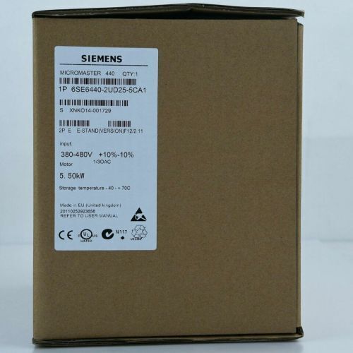 new 6SE6 440-2UD25-5CA1  SIEMENS 6SE6440-2UD25-5CA1 MICROMASTER 440 Inverter