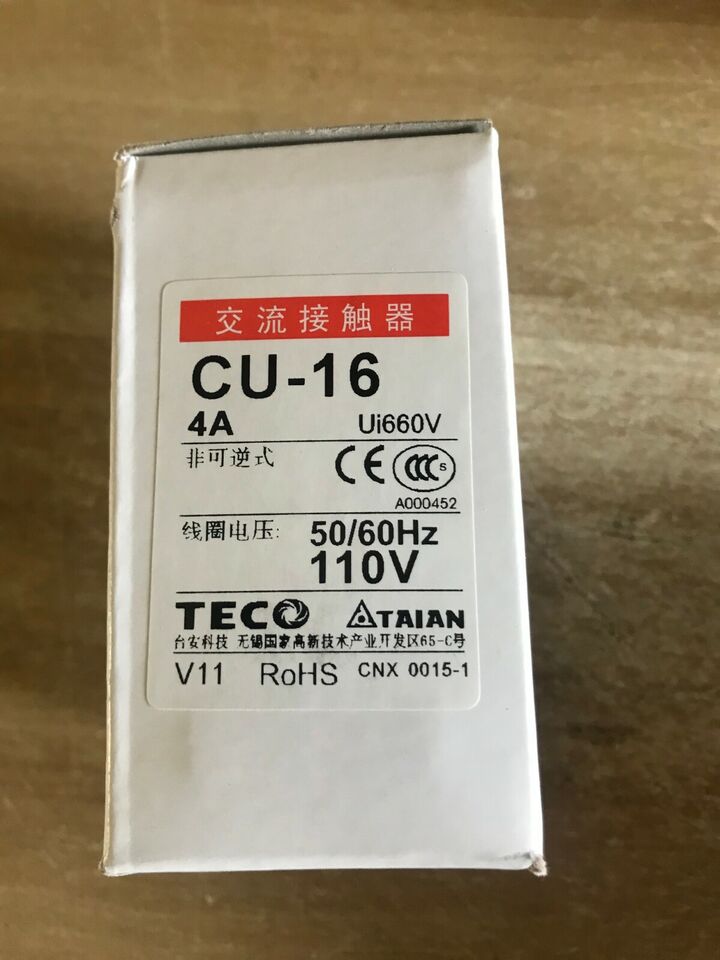 new  TECO CU-16 CU 16 110VAC Contactor TECO