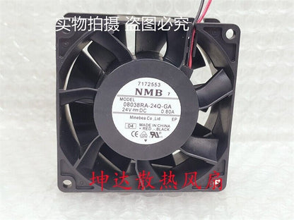 new 1 PCS Fan 8CM 2 wire Inverter cooling fan 08038RA-24Q-GA DC24V 0.80A 8038 - NONE