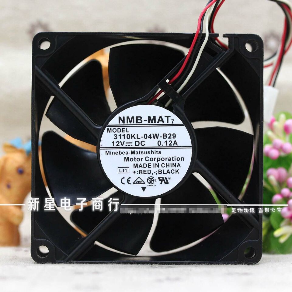 new 1PC double ball durable cooling fan 3110KL-04W-B29 8025 8CM 12V 0.14A - OMRON
