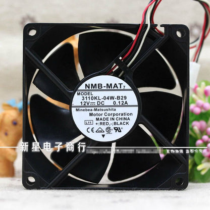 new 1PC double ball durable cooling fan 3110KL-04W-B29 8025 8CM 12V 0.14A - OMRON