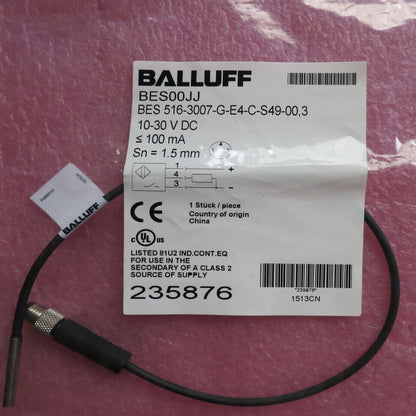 1PC BALLUFF Proximity Sensor with model 516-3007-G-E4-C-S49-003 - BALLUFF