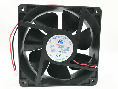 new COOLINGFAN DFB123824D 2-wire gale volume cooling fan DC24V 0.60A 12CM - COOLINGFAN