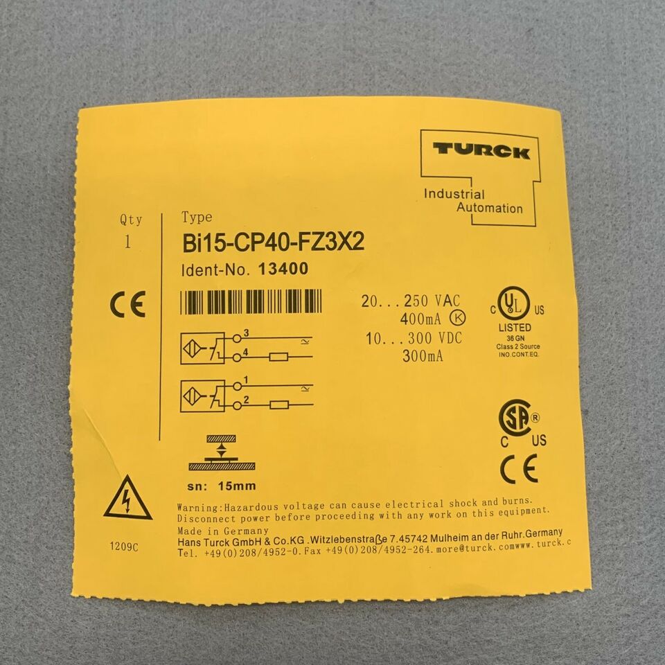 new 1PC TURCK BI15-CP40-FZ3X2 Rectangular Sensor ping - TURCK