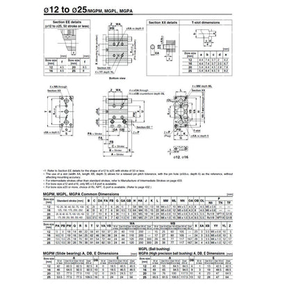 new 1PCS Air Cylinder MGPM12-20Z Compact Type Bore 12mm Stroke 20mm Double Action - MODEL