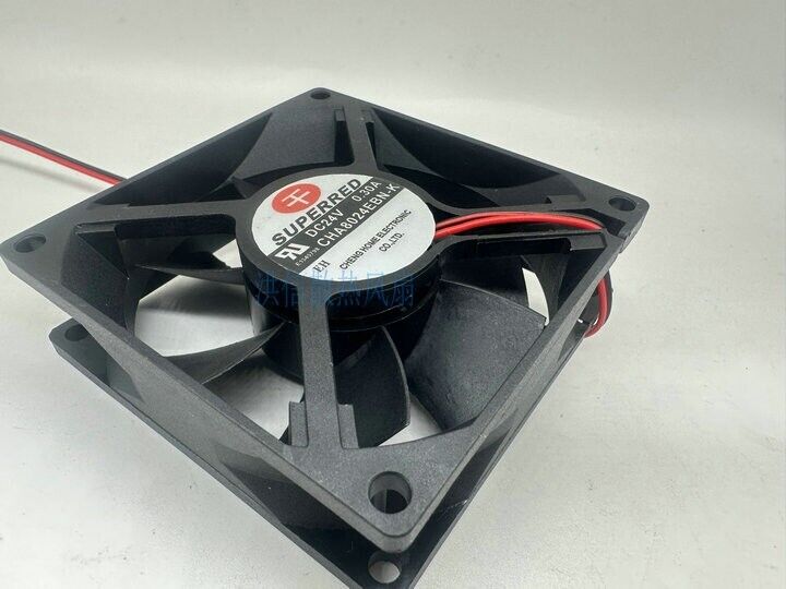 new 1 PCS Fan 8CM 2 Pin cooling fan CHA8024EBN-K DC24V 0.30A 8025 - CHA