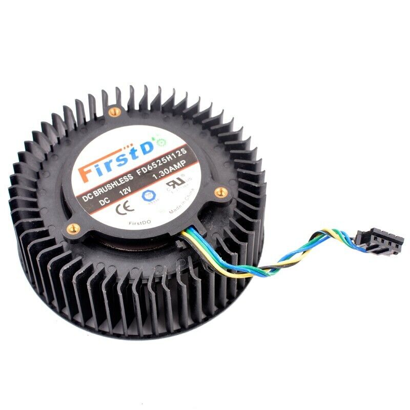 new 1PC For FD6525H12S 12V 1.3A 4PIN R9 270/270X 470 480 Graphics Card CPU Fan - PLCCORE
