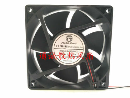 new PELKO Motors R1238H24BPLB1 24V 0.37A 12CM Inverter Cooling Fan 12038