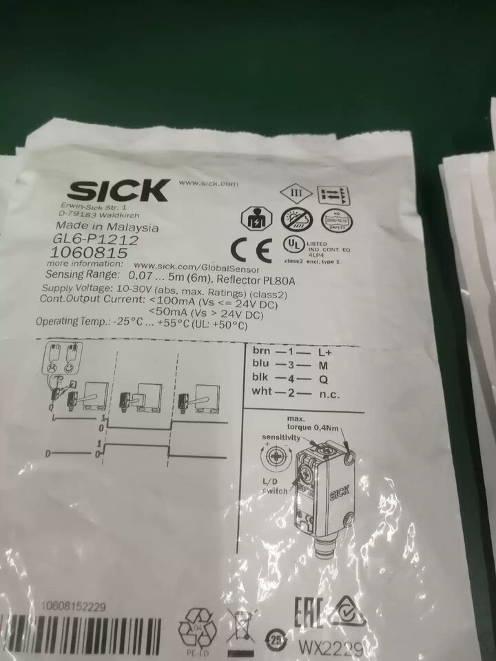 new SICK GL6-P1212 Photoelectric Sensor One GL6P1212 - SICK