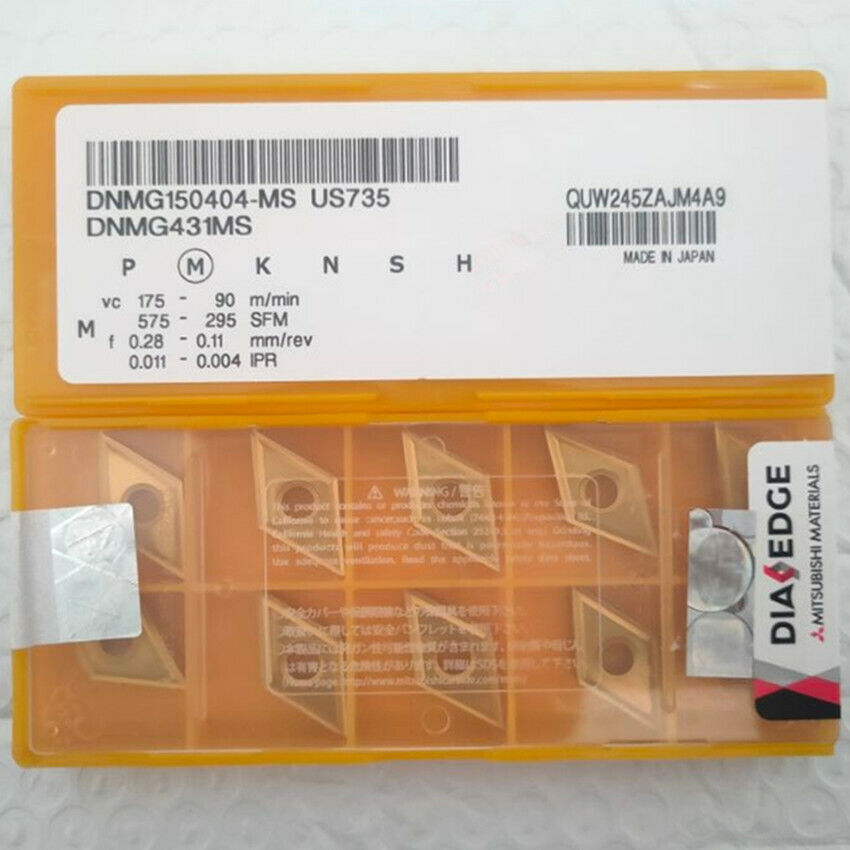 new 10pcs/box Mitsubishi DNMG150404-MS US735 DNMG431MS Carbide Inserts - MITSUBISHI