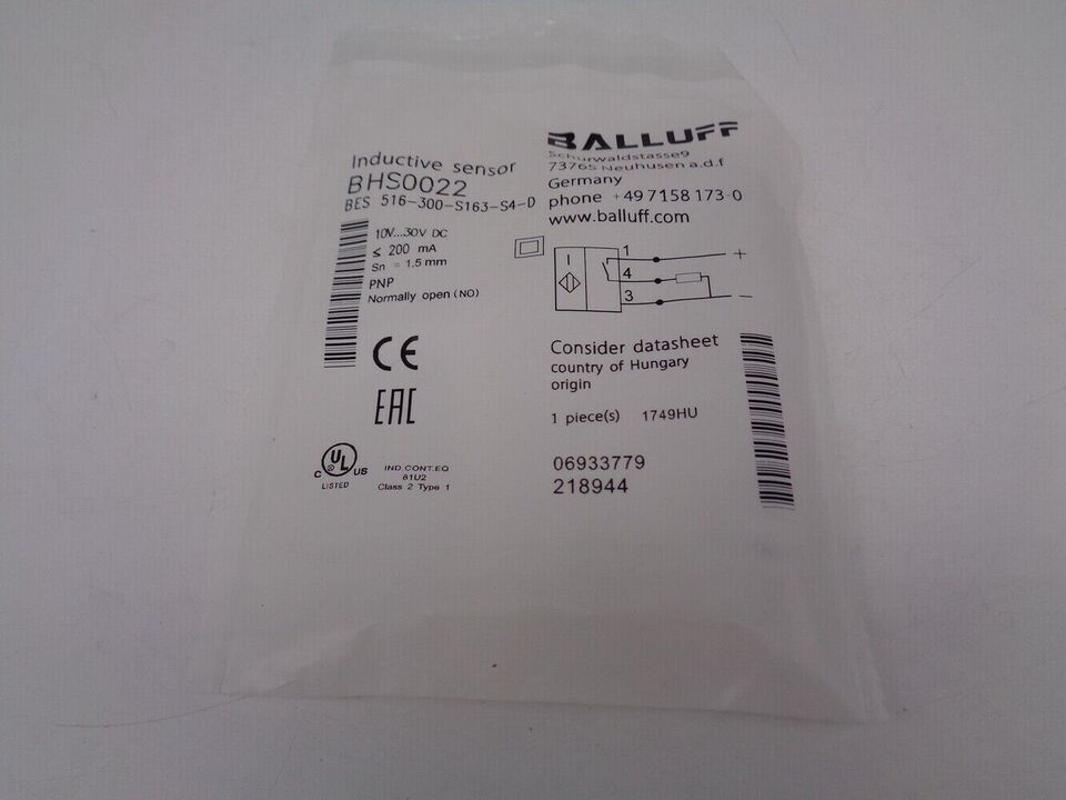 new 1PC BALLUFF BES 516-300-S163-S4-D Proximity Sensor BES516300S163S4D - BALLUFF