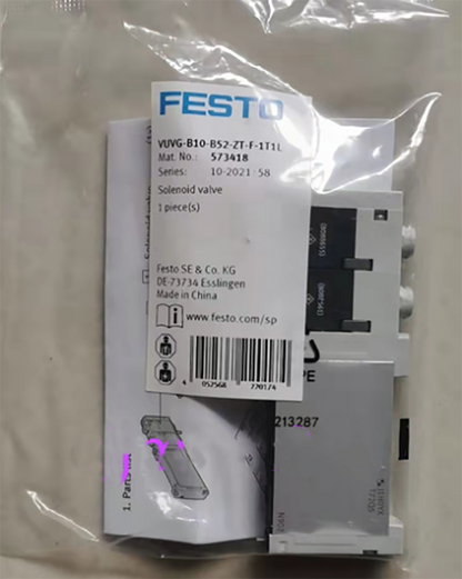 Festo VUVG-B10-B52-ZT-F-1T1L 573418 Solenoid Valve Model X - FESTO