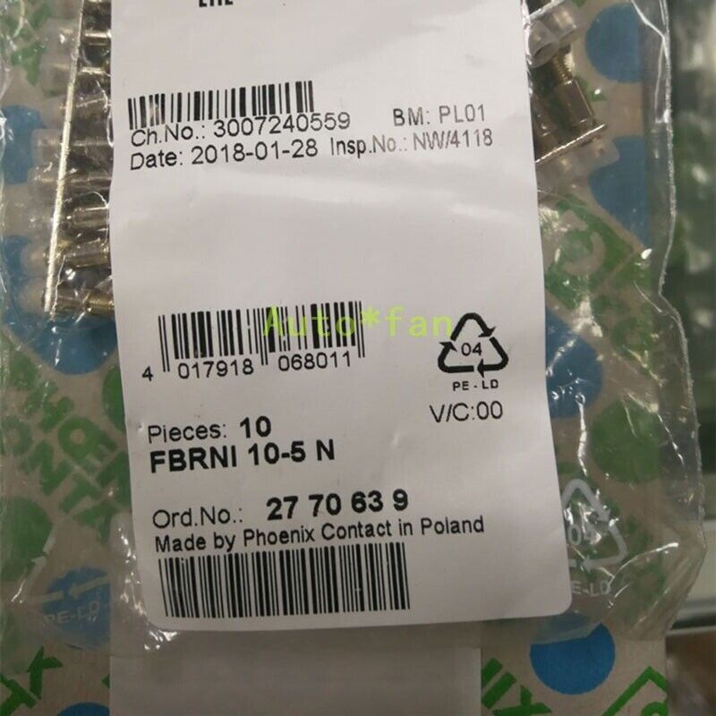 new 10PCS/Bag  2770639 FBRNI10-5 N DIN Fixed Bridge