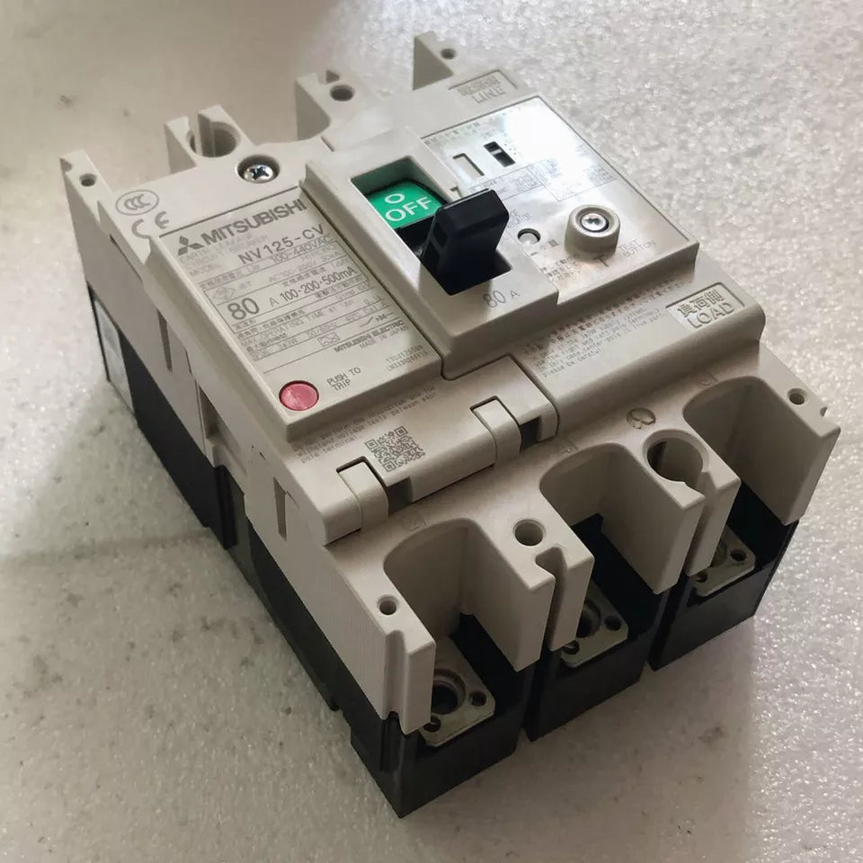 new Mitsubishi NV125-CV 3P 80A Circuit Breaker One NV125CV - MITSUBISHI