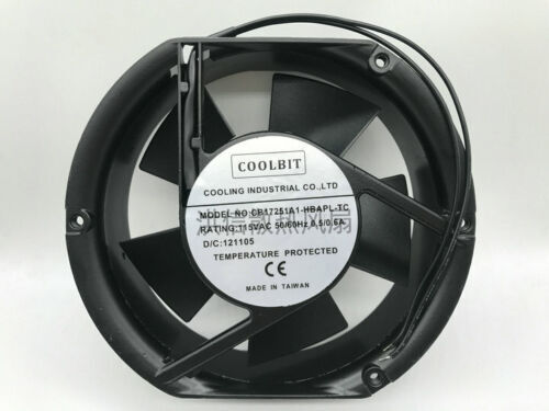 new 1 pcs COOLBIT Fan CB17251A1-HBAPL-TC 115VAC 0.5/0.6A 17251 17CM 2 Wire