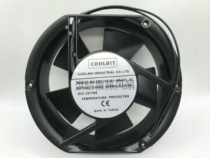 new 1 pcs COOLBIT Fan CB17251A1-HBAPL-TC 115VAC 0.5/0.6A 17251 17CM 2 Wire