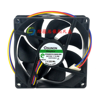 new 1PC magnetic levitation 4-wire cooling fan PF92251V3-Q020C-S99 9225 12V 3.5W - MODCON