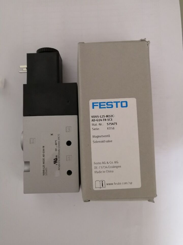new Festo VUVS-L25-M32C-AD-G14-F8-1C1 575477 Solenoid Valve One - FESTO