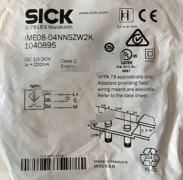 new SICK IME08-04NNSZW2K Proximity Switch One IME0804NNSZW2K - SICK