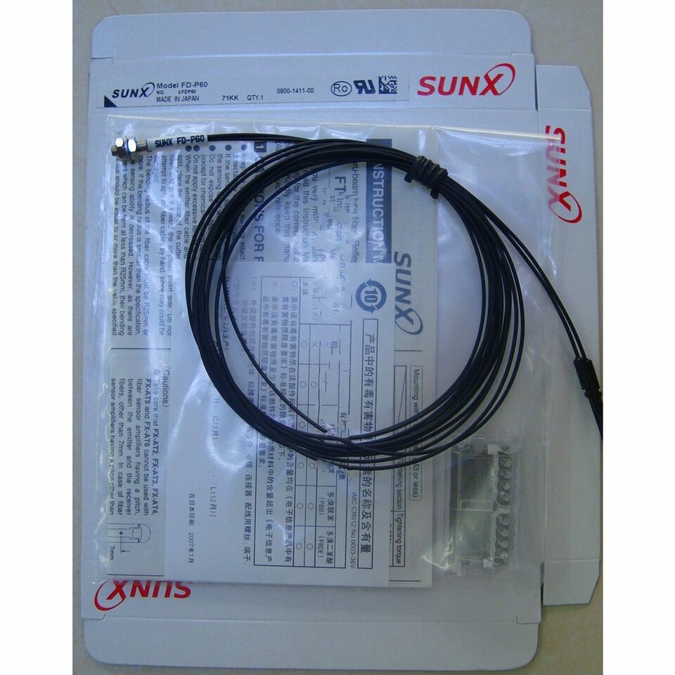 new 1PC  Panasonic Sunx FD-P60 Fiber Optic Sensor FDP60 In Box Sunx