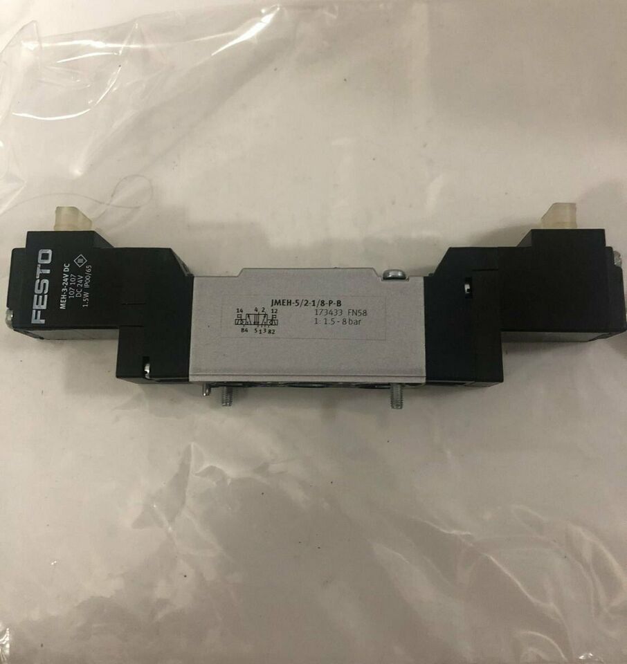new Festo JMEH-5/2-1/8-P-B 173433 Solenoid Valve One JMEH5/21/8PB - FESTO