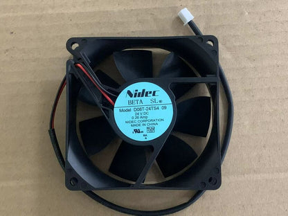 new 1PC 24V 0.26A 80X80X25MM 2wire D08T-24TS4 09 Double ball cooling fan - KOEED
