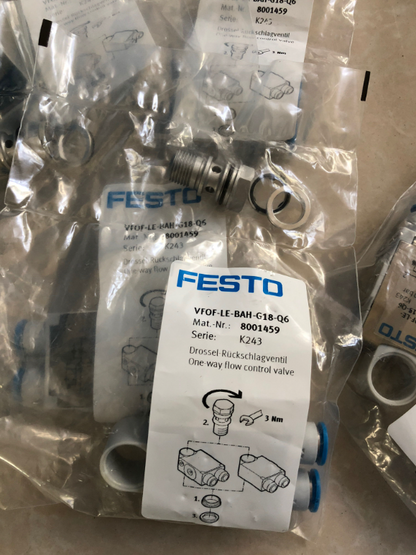 new 1PC Festo VF0F-LE-BAH-G18-Q6 8001459 Check Valve - FESTO