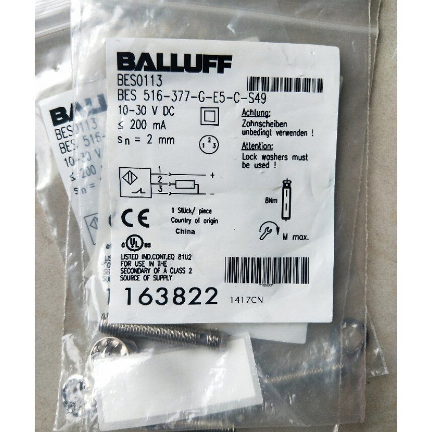 1PC BALLUFF BES 516-377-G-E5-C-S49 Proximity Sensor - BALLUFF