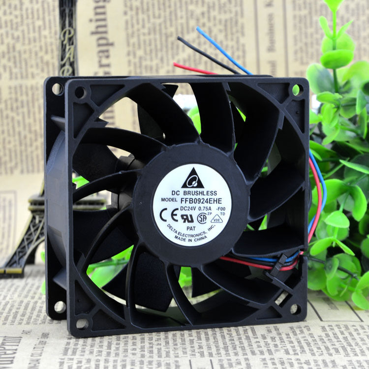 new 1PC Delta FFB0924EHE 24V 0.75A 9038 9CM 3-wire cooling fan - DELTA