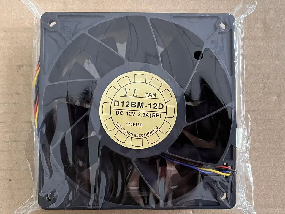 new 1PC For 12038 12V 4-Pin Cooling Fan 120mm Max Airflow Rate Fan 2.3A D12BM-12D - PLACEHOLDER
