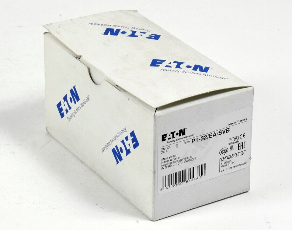 new Eaton Moeller P1-32/EA/SVB P132EASVB 1PC  Isolation Switch Moeller