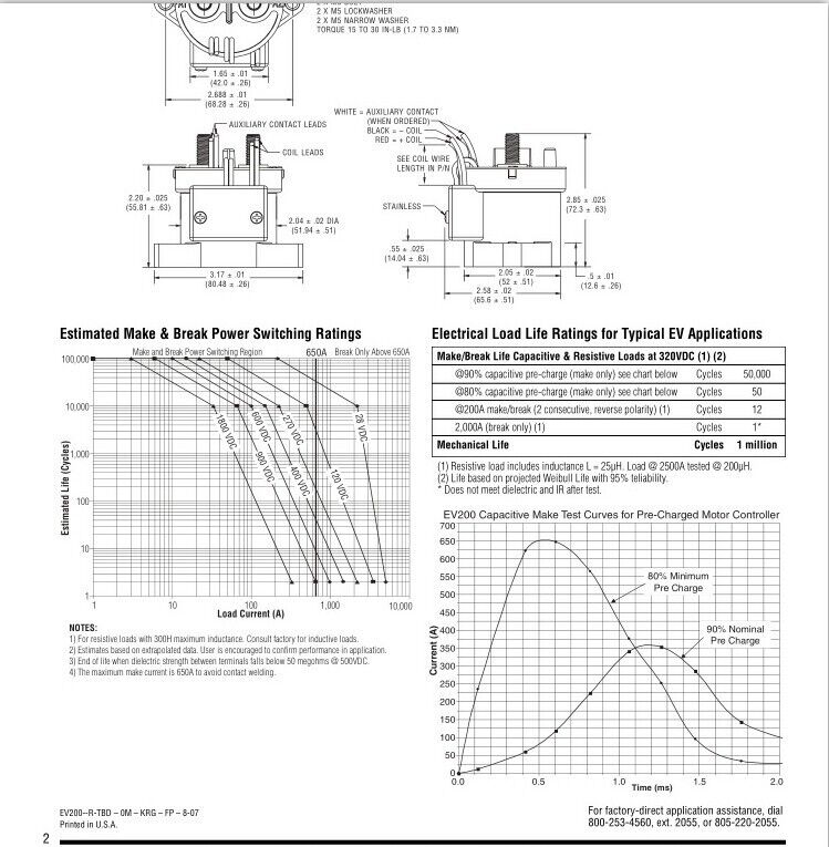 Optimized Title: TE Connectivity Kilovac EV200AAANA Relay Contactor (TYCO) 12-24V 900V 500A - TE CONNECTIVITY