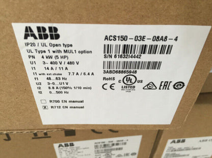new ABB ACS150-03E-08A8-4 Inverter ACS15003E08A84 ping - ABB