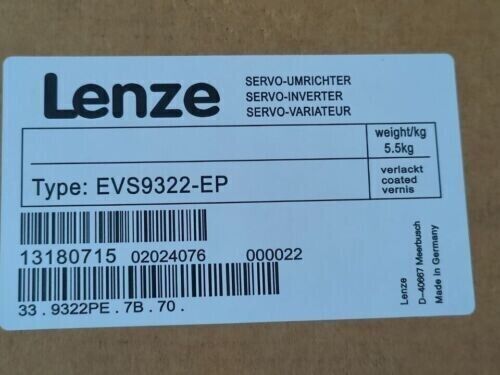 new EVS9322-EP LENZE EVS9322EP SERVO INVERTER - LENS