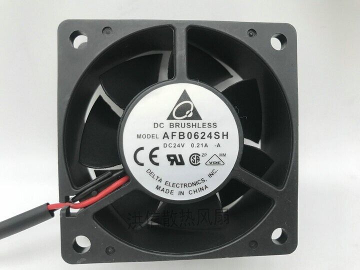 new 1PC Delta AFB0624SH 24V 0.21A 6CM 2-wire High Air Volume Ball Converter Fan - DELTA