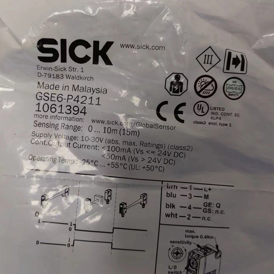 new 1PC Sick GSE6-P4211 Photoelectric Sensor GSE6P4211 - SICK