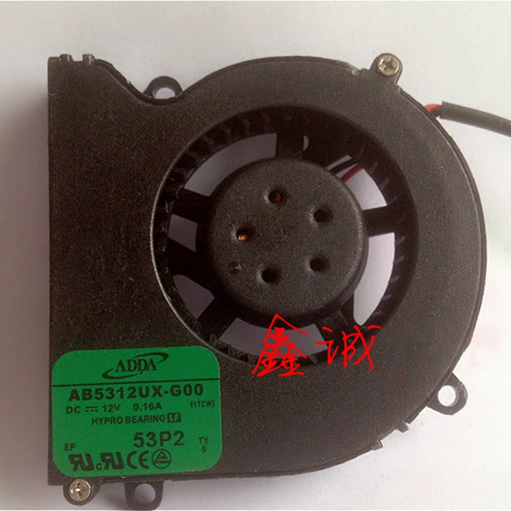 new 5010 12V 0.16A DC Blower Cooling Fan AB5312UX-G00 - AB INTERNATIONAL