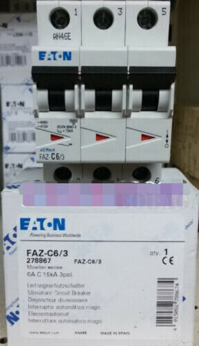 new Eaton Moeller 1PC  FAZ-C6/3 Circuit Breake ping Time Relay Moeller