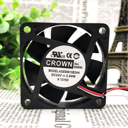 new 1PC 6CM 3-pin cooling fan AGE06015B24H DC24V 3.84W 6015 - AGE