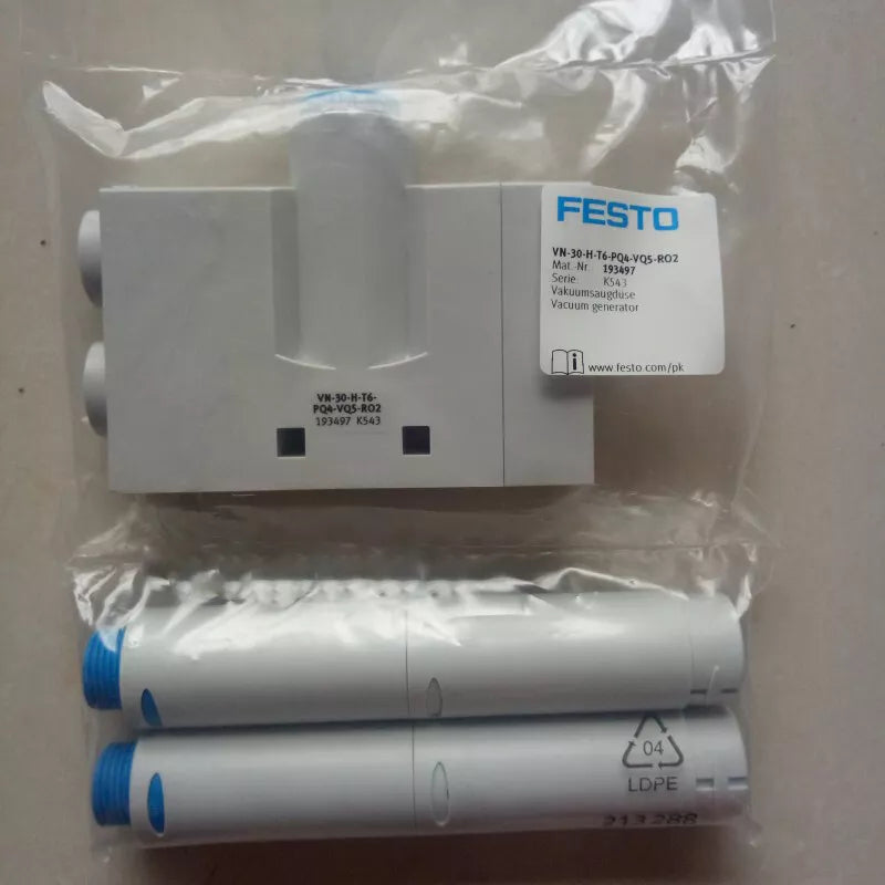 new Festo VN-30-H-T6-PQ4-VQ5-RO2 193497 Vacuum Generator One - FESTO