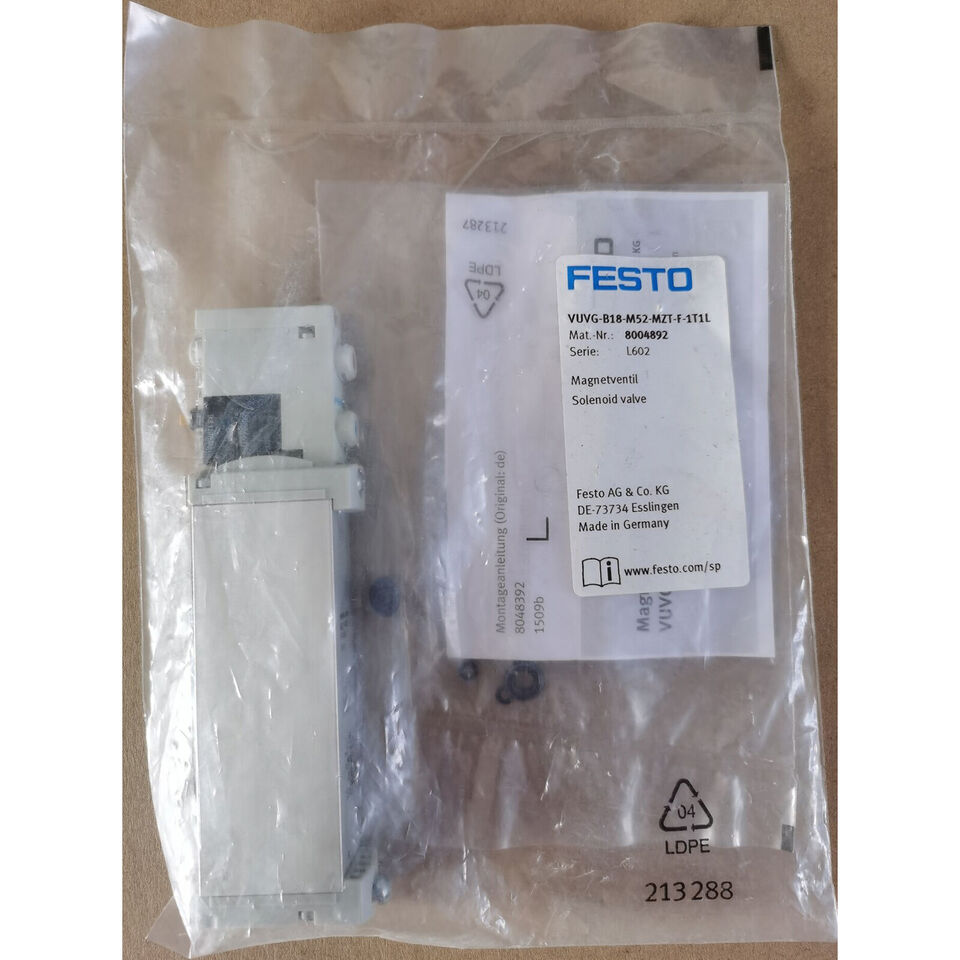 Festo VUVG-B18-M52-MZT-F-1T1L 8004892: Solenoid Valve One - FESTO