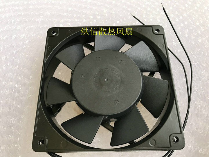 new 1 pcs Fan 12CM 2 Wire Aluminum frame RAL1225B2 110-125VAC 0.09A 12025 - ELECTRICALCOMPONENTSXYZ