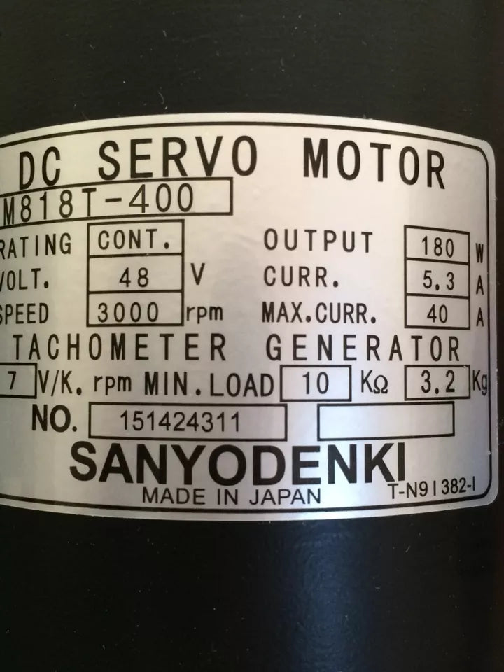 new 1PC SANYO M818T-400 Spark Machine Servo Motor M818T400 ping - SANYO