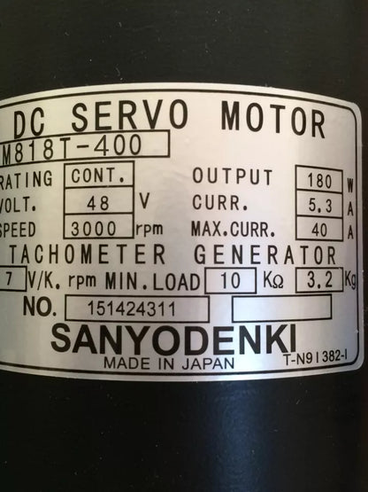 new 1PC SANYO M818T-400 Spark Machine Servo Motor M818T400 ping - SANYO