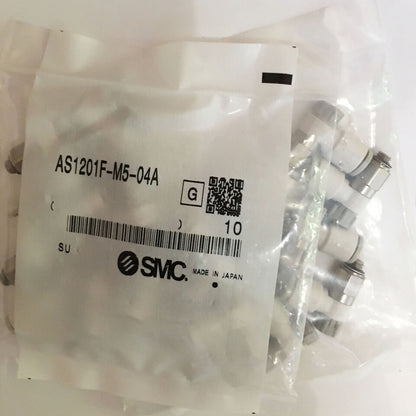 new 10PCS SMC AS1201F-M5-04A Throttle Control Valve AS1201FM504A - SMC