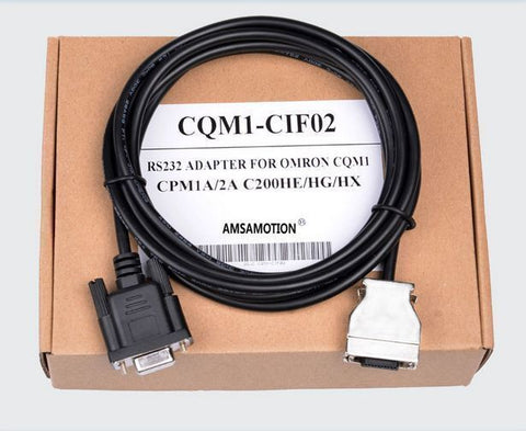 new 1PC AMSAMOTION CQM1-CIF02 PLC Cable In Box For OMRON CPM1A/2A CQM1 - AMSAMOTION